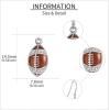 YFN Sports Jewelry Earrings 925 Sterling Silver Baseball Softball Basketball Rugby Football Tennis Volleyball Earrings for Women and Sports Fans Gifts(white orange football)