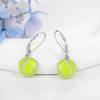 YFN Sports Jewelry Earrings 925 Sterling Silver Baseball Softball Basketball Rugby Football Tennis Volleyball Earrings for Women and Sports Fans Gifts(green tennis)