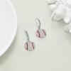 YFN Sports Jewelry Earrings 925 Sterling Silver Baseball Softball Basketball Rugby Football Tennis Volleyball Earrings for Women and Sports Fans Gifts(white red baseball)