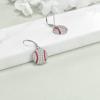 YFN Sports Jewelry Earrings 925 Sterling Silver Baseball Softball Basketball Rugby Football Tennis Volleyball Earrings for Women and Sports Fans Gifts(white red baseball)