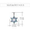 YFN Star of David Necklace Sterling Silver Jewish Christian Jewelry Gifts with 18″ Chain(Abalone-Star of David Necklace)