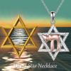 YFN Star of David Necklace Sterling Silver Jewish Christian Jewelry Gifts with 18″ Chain(Star of David Necklace)