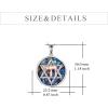 YFN Star of David Necklace Sterling Silver Jewish Christian Jewelry Gifts with 18″ Chain(Star of David Necklace with Abalone)