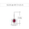 YFN Sterling Silver Created Oval Cut Birthstone Drop Dangle Women Leverback Earrings Gifts for Women Mom(July Birthstone Earring)