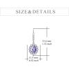 YFN Sterling Silver Created Oval Cut Birthstone Drop Dangle Women Leverback Earrings Gifts for Women Mom(June Birthstone Earring for Women)
