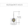 YFN Sterling Silver Created Oval Cut Birthstone Drop Dangle Women Leverback Earrings Gifts for Women Mom(Labradorite Earrings)