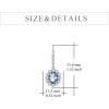 YFN Sterling Silver Created Oval Cut Birthstone Drop Dangle Women Leverback Earrings Gifts for Women Mom(March Birthstone Earring)
