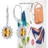 YFN Sterling Silver Created Oval Cut Birthstone Drop Dangle Women Leverback Earrings Gifts for Women Mom(November Birthstone Earrings)