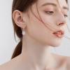 YFN Sterling Silver Created Oval Cut Birthstone Drop Dangle Women Leverback Earrings Gifts for Women Mom(Rose Quartz Earrings)