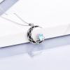 YFN Sterling Silver Irish Celtic Knot Triquetra Trinity Vintage Viking Jewelry for Women Men(Moon Star)