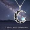 YFN Sterling Silver Irish Celtic Knot Triquetra Trinity Vintage Viking Jewelry for Women Men(Moon Star)