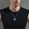 YFN Sterling Silver St Michael/St Christopher/Jesus/Virgin Mary Necklace for Men Women Catholic/Protector/Talisman Michael Archangel Medal Necklace Jewelry 18+2″(Cross Necklace for Men)