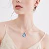 YFN Sterling Silver Tree of Life Abalone/Turquoise Pendant Necklace – Sister Gift for Birthday or Any Occasion(Blue Crystal- Sister Necklace)