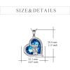 YFN Sterling Silver Tree of Life Abalone/Turquoise Pendant Necklace – Sister Gift for Birthday or Any Occasion(Blue Crystal- Sister Necklace)