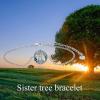 YFN Sterling Silver Tree of Life Bracelet – Sister Bracelet Jewelry, Birthday Gift for Sisters(Silver-Crystal Sister Bracelet)