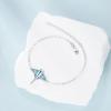 YFN Stingray Bracelet Sterling Silver Blue Opal Manta Ray Charm Bracelet Stingray Jewelry for Women Manta Ray Gifts for Mom