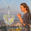 YFN Tree of Life Urn Necklace for Ashes Heart Cremation Jewelry Sterling Silver with Blue Crystal with Funnel Filler Jewelry Gifts for Women(AB Crystal-Urn Necklace for Women)