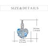 YFN Tree of Life Urn Necklace for Ashes Heart Cremation Jewelry Sterling Silver with Blue Crystal with Funnel Filler Jewelry Gifts for Women(Aquamarine-Urn Jewelry)