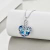 YFN Tree of Life Urn Necklace for Ashes Heart Cremation Jewelry Sterling Silver with Blue Crystal with Funnel Filler Jewelry Gifts for Women(Blue-Urn Necklace for Ashes)