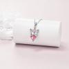 YFN Unicorns Gifts for Women Unicorn Pendant Necklace 925 Sterling Silver Unicorn Jewelry for Mom(Pink)