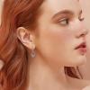 YFN Viking Wolf Dangle Drop Earrings Sterling Silver Norse Celtic Wolf Moon Earrings for Women(Wolf Earrings)