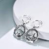 YFN Viking Wolf Dangle Drop Earrings Sterling Silver Norse Celtic Wolf Moon Earrings for Women(Wolf Earrings)