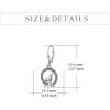 YFN Viking Wolf Dangle Drop Earrings Sterling Silver Norse Celtic Wolf Moon Earrings for Women(Wolf Earrings)
