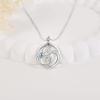 YFN Wave Necklace Sterling Silver Ocean Wave Pendant Necklace Beach Jewelry for Women Gifts(Turtle wave)