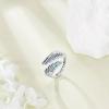 YFN Wing Ring Sterling Silver Angel Wing Adjustable Ring Size 7 Abalone Always With You Jewelry Gifts for Women