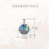 YFN Wolf Necklace Gifts for Men Women Sterling Silver Opal Moon Wolfs Jewelry Birthday 18+2″(Silver-Wolf Necklace)