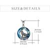 YFN Wolf Necklace Gifts for Men Women Sterling Silver Opal Moon Wolfs Jewelry Birthday 18+2″(Wolf Necklace with Crystal)