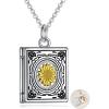 Photo Locket Necklace 925 Sterling Silver Book Necklace that Holds Pictures Birthday Gifts for Women Mom(Book with Sunflower)