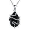 YFN Animal Necklace Sterling Silver Cute Animal Pendant Jewelry Gifts for Women(Snake)