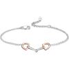 YFN Horse Jewelry Gift 925 Sterling Silver Horse Adjustable Bracelet for Women(Stirrup Bracelet Rose)