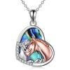 Abalone Shell Horse Necklace