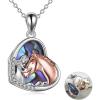 B-Horse Locket Necklace