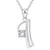 YFN Initial Necklace Sterling Silver Letters 26 Alphabet Pendant Necklace Jewelry(Letter I)