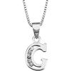 YFN Initial Pendant Necklace Sterling Silver with Cubic Zirconial 26 Letter Alphabet Jewelry Gifts for Women(Alphabet G)