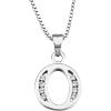 YFN Initial Pendant Necklace Sterling Silver with Cubic Zirconial 26 Letter Alphabet Jewelry Gifts for Women(Alphabet O)