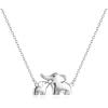 YFN Mom Elephant Necklace Sterling Silver Good Luck Elephant Necklace for Mon Women(Silver-Mom Baby Elephant Necklace)