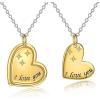 YFN Mother Daughter Necklace for Two Sterling Silver Mother Daughter Pendant Heart Matching Jewelry Gifts for Women(Heart)