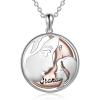 YFN Mother’s Day Gifts Sterling Silver Mother daughter Pendant Necklace Mom Jewelry for Women Mama Daughter(I Love You Grandma)