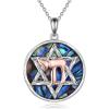 Star of David Necklace with Abalone