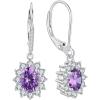 Amethyst-purple earrings for women