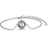 YFN Sterling Silver Tree of Life Bracelet – Sister Bracelet Jewelry, Birthday Gift for Sisters(Silver-Crystal Sister Bracelet)
