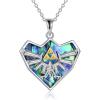 YFN Triforce Necklace Sterling Silver Anime Jewelry Triforce Jewelry Gamer Gifts for Men Women