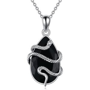 YFN Animal Necklace Sterling Silver Cute Animal Pendant Jewelry Gifts for Women(Snake)