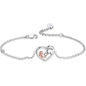 YFN Horse Jewelry Gift 925 Sterling Silver Horse Adjustable Bracelet for Women(Horse Bracelet silver)