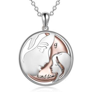 YFN Mother’s Day Gifts Sterling Silver Mother daughter Pendant Necklace Mom Jewelry for Women Mama Daughter(I Love You Granddaughter)