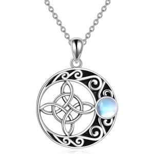 YFN Sterling Silver Irish Celtic Knot Triquetra Trinity Vintage Viking Jewelry for Women Men(Cross)